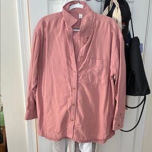 Pink cotton Button-Up Shirt BP
